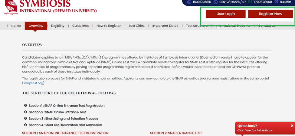 SNAP Registration Process 2018