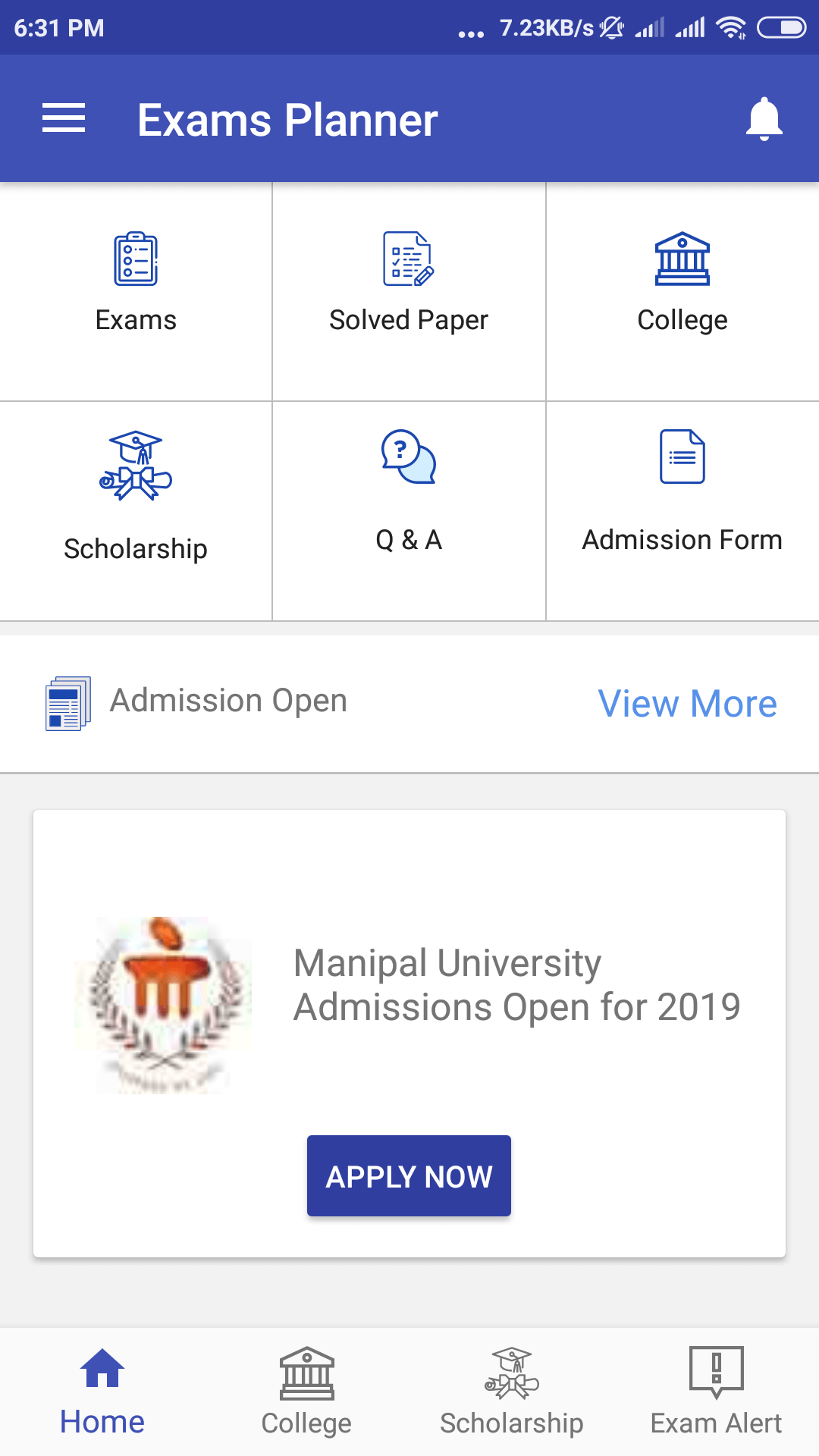 Entrance Exams App
