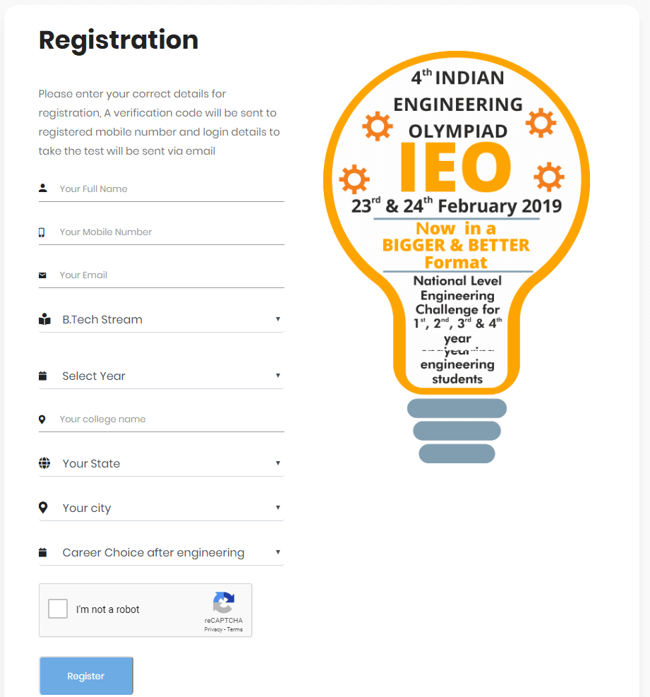 IEO Registration Form 2019