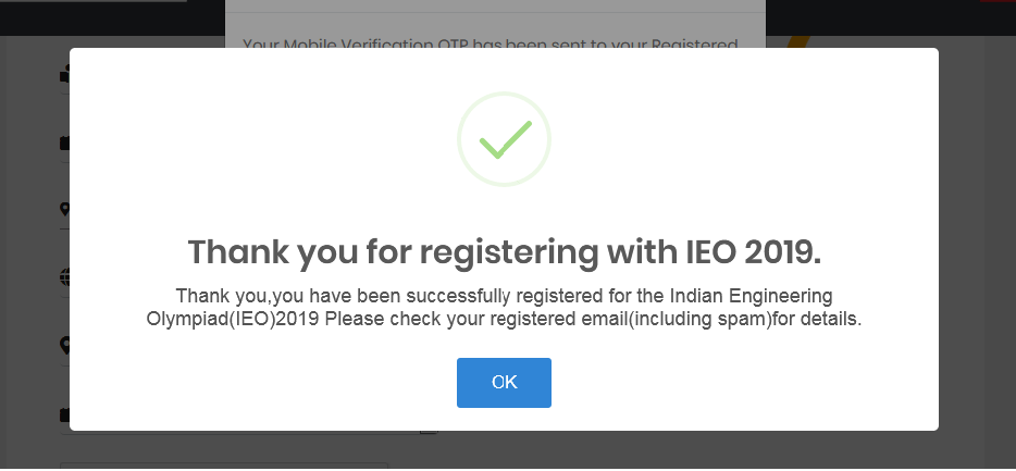 IEO Registration Successful