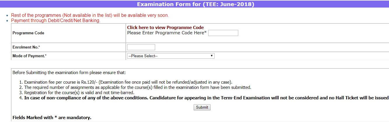 TEE June 2018 Application Form